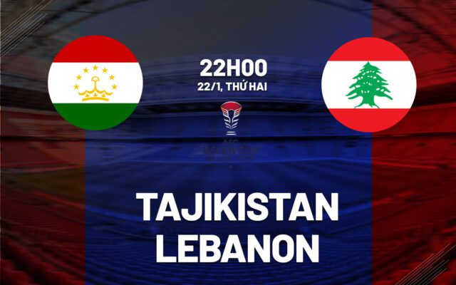 Soi kèo Tajikistan đấu Lebanon AFC Asian Cup 2023